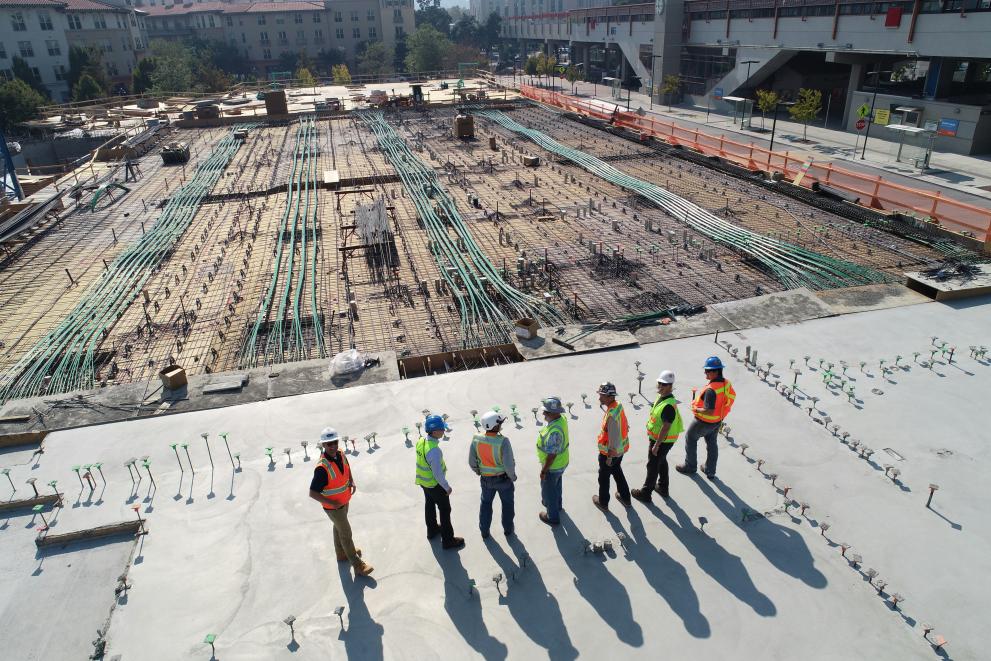 Picture of workers on a construction site