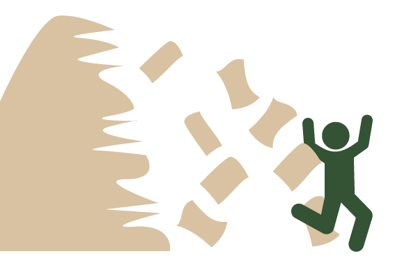 A mountain of paperwork