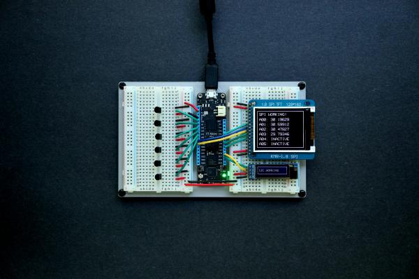 Photo of an ICT device with a black background