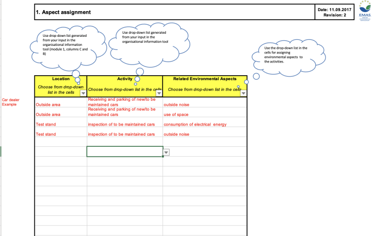 Environmental aspects tool thumbnail