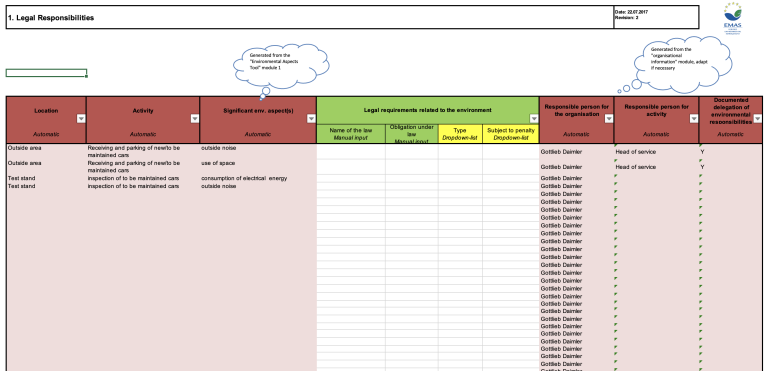 Environmental responsibilities tool thumbnail